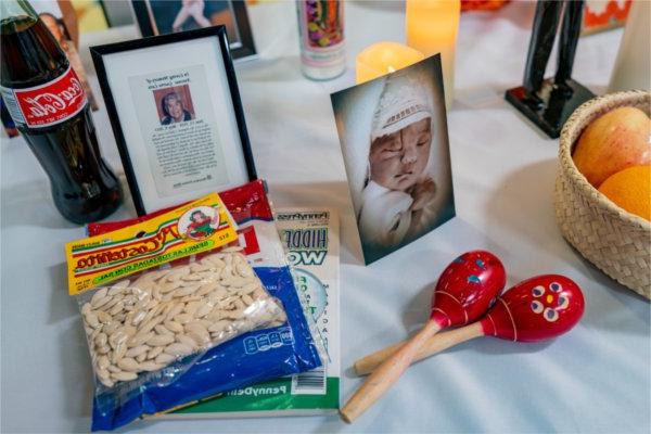 Guerra-Flores honored her grandfather, making sure to include Coke, seeds and a word search book next to his photo.