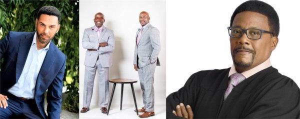 composite of, from left, Greg Mathis, Two Men and a Stool and Steve Pemberton