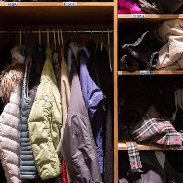 closet full of winter coats