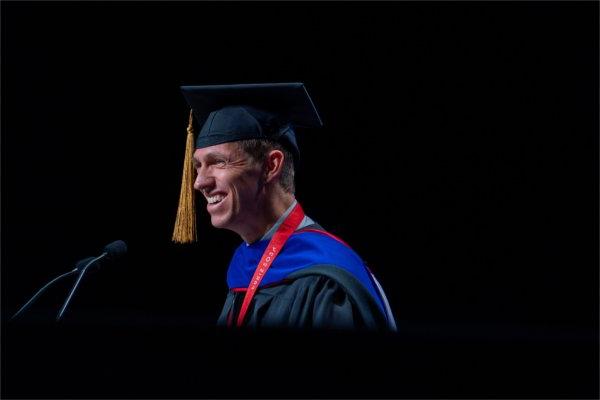 Chris Hammer '09 delivers his remarks as guest speaker.