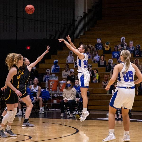 Basketball player shooting a 3-pointer