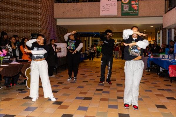 Rhythm in Blues performs at GVSU's Blackout Event in celebration of Black History Month.