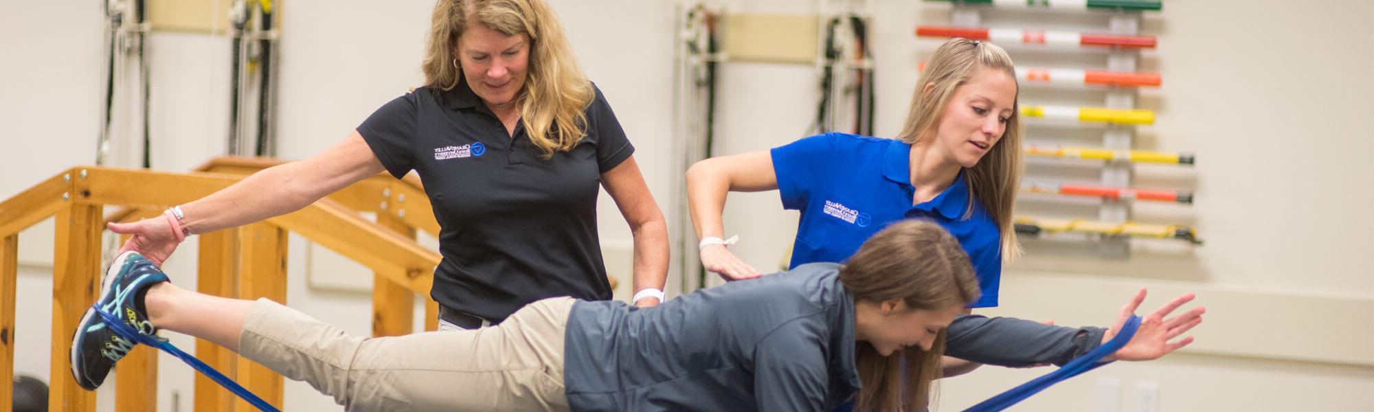 A physical therapy student getting her doctorate at Grand Valley State University.